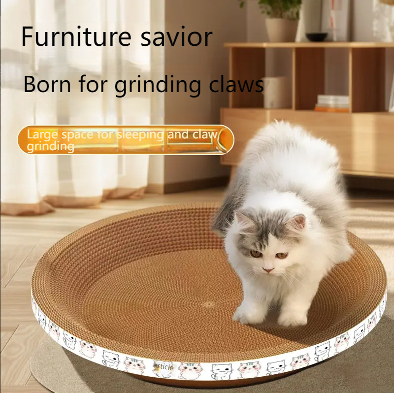 Cat scratching board cat bed integrated wear-resistant and non-chipping oval cat bowl large cat scratching resistant cat supplies-Make In China
