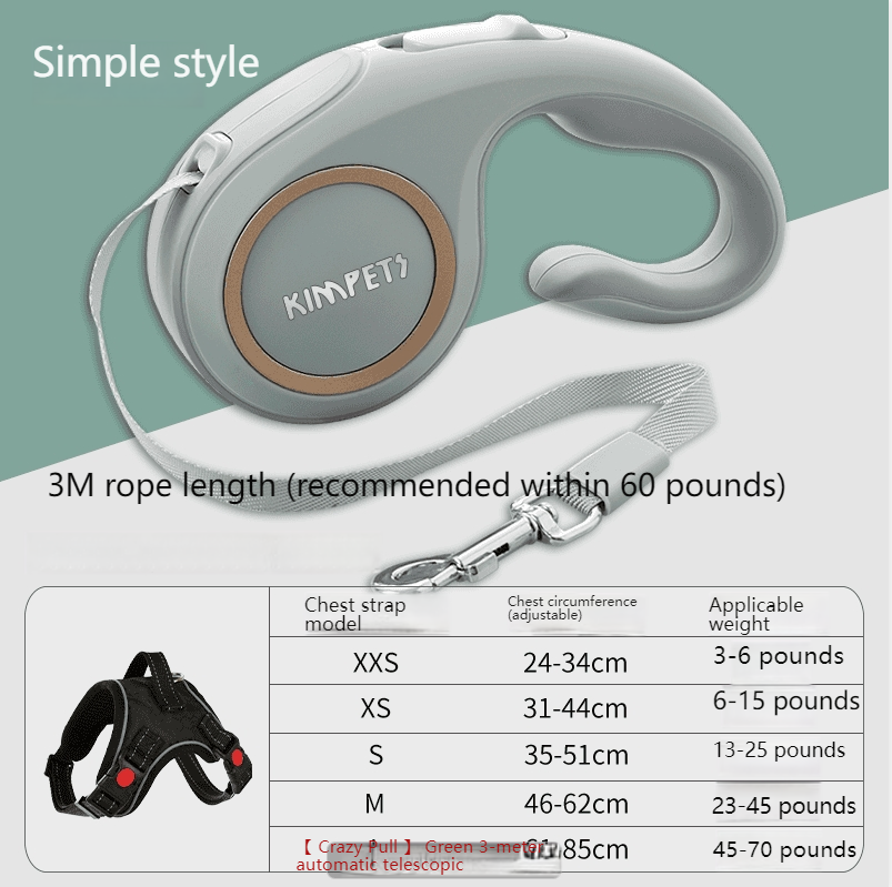 automatic retractable traction rope small and medium-sized dogs-Make In China large dogs out walking dog rope dog chain