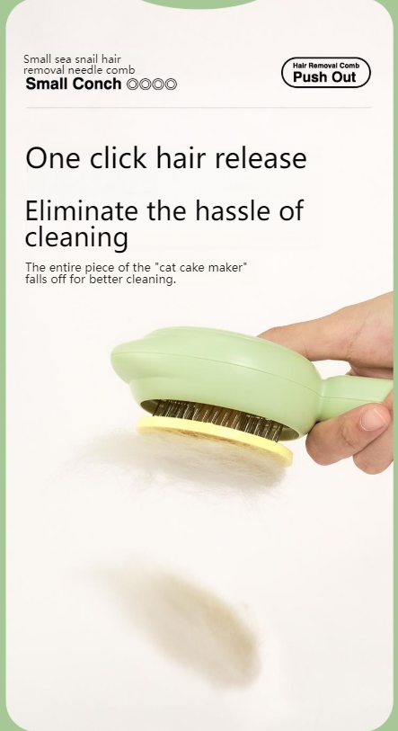 Ai Wo Pet comb conch cat comb cat dog universal needle comb white quality clean flower comb cat biscuit comb-Make In China