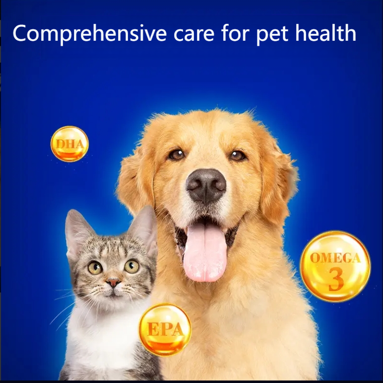 Petino[Pet Equipment] Pet deep sea fish oil tablets for cats and dogs to supplement nutrition, relieve hair loss and enhance health-Make In China