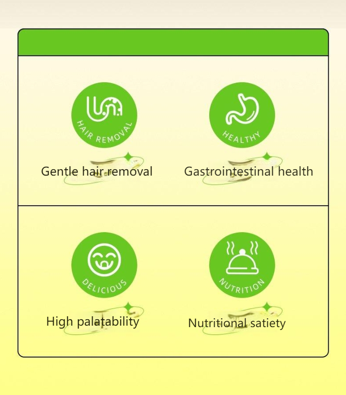 GUAZHOUMU【Fresh meat cat grass freeze-dried particles】Mixed chicken with added hairball tablets, instant cat snacks, meat pellets, cat supplement-Make In China
