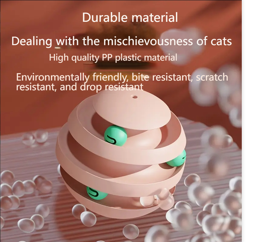 vipdog Plastic toys to amuse cats, self-entertainment toys, tumbler bell ball spherical toys, kitten play toys-Make In China