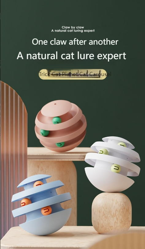 vipdog Plastic toys to amuse cats, self-entertainment toys, tumbler bell ball spherical toys, kitten play toys-Make In China