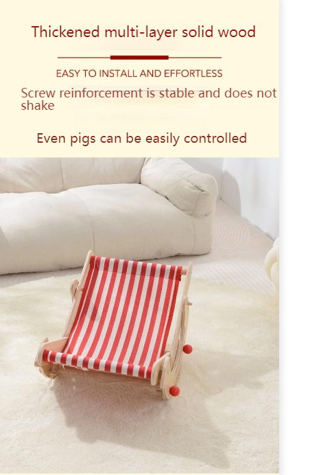 Pet cubic [Pet Equipment] Cat recliner solid wood multi-level adjustment easy to install comfortable breathable thick linen