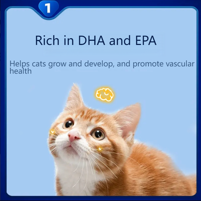 Petino[Pet Equipment] Pet deep sea fish oil tablets for cats and dogs to supplement nutrition, relieve hair loss and enhance health-Make In China