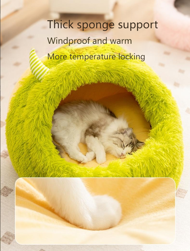 Shenjingmao Cat warm thick autumn and winter Teddy Bichon plush little monster cat bed Bichon Teddy pet bed