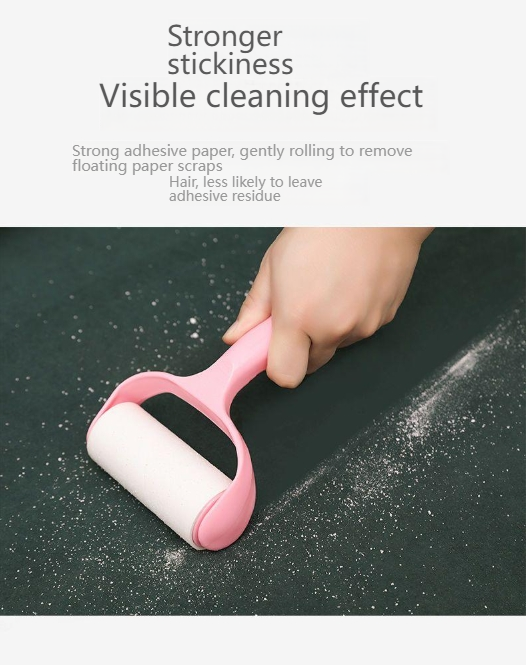 Roller type sticky paper roller brush hair suction tube roller shovel shit officer roller felt replacement paper strong hair sticking device