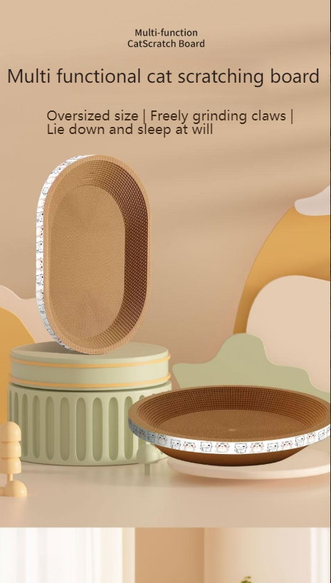 Cat scratching board cat bed integrated wear-resistant and non-chipping oval cat bowl large cat scratching resistant cat supplies-Make In China