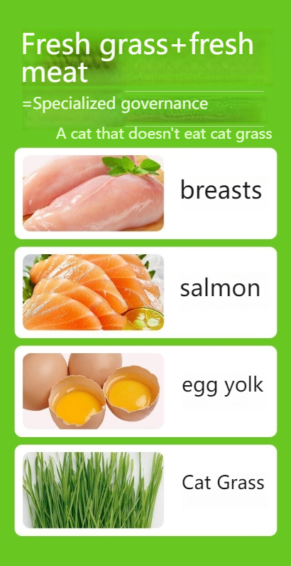 GUAZHOUMU【Fresh meat cat grass freeze-dried particles】Mixed chicken with added hairball tablets, instant cat snacks, meat pellets, cat supplement-Make In China