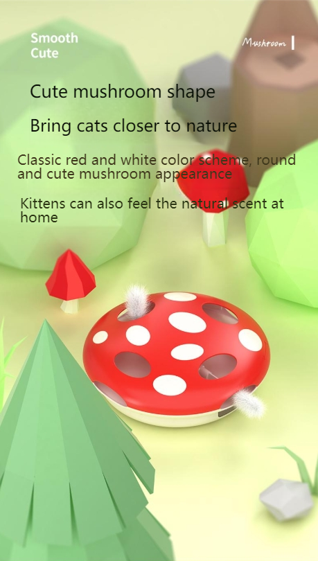 PAKEWAY Mushroom cat toy cat toy kitty toy smart cat cat toy self-entertainment toy-Make In China