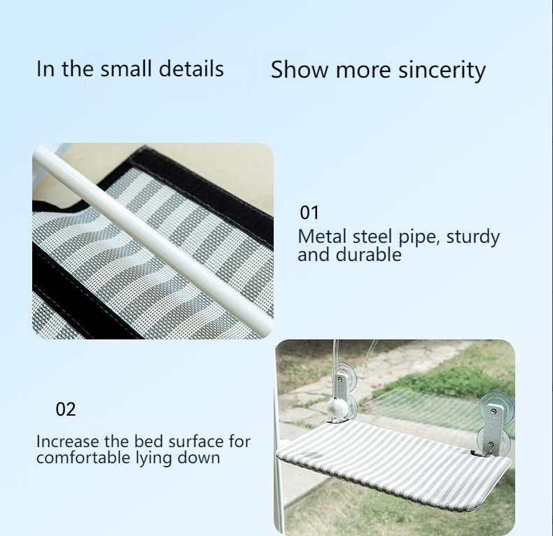 hipidog Cat hammock play and sleep all in one comfortable cat hammock cat bed cat teasing stick toy all in one pet bed-Make In China