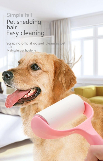 Roller type sticky paper roller brush hair suction tube roller shovel shit officer roller felt replacement paper strong hair sticking device