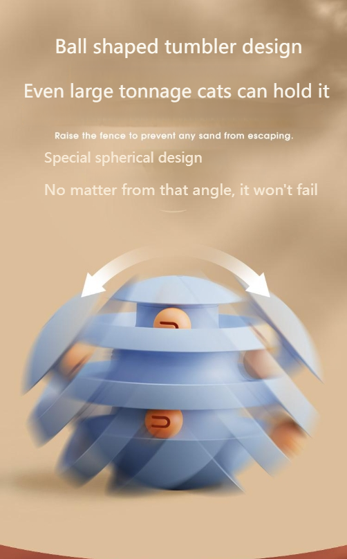 vipdog Plastic toys to amuse cats, self-entertainment toys, tumbler bell ball spherical toys, kitten play toys-Make In China