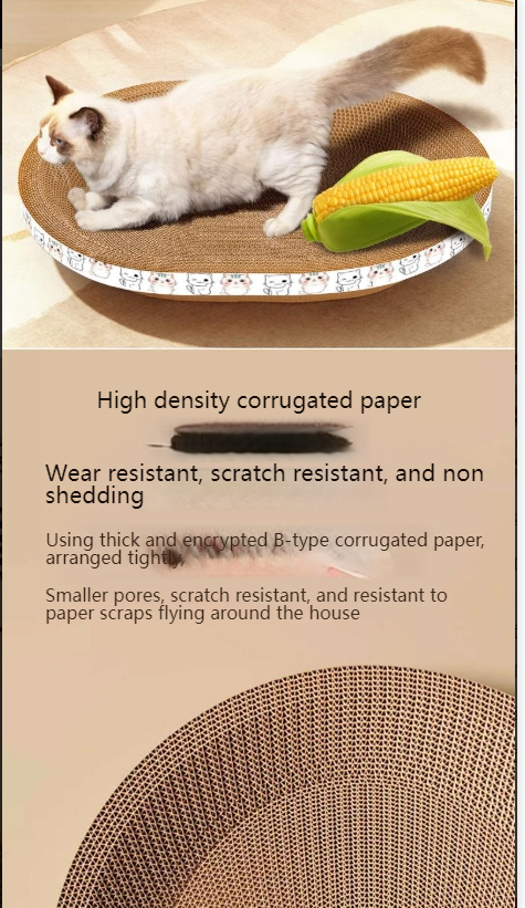 Cat scratching board cat bed integrated wear-resistant and non-chipping oval cat bowl large cat scratching resistant cat supplies-Make In China
