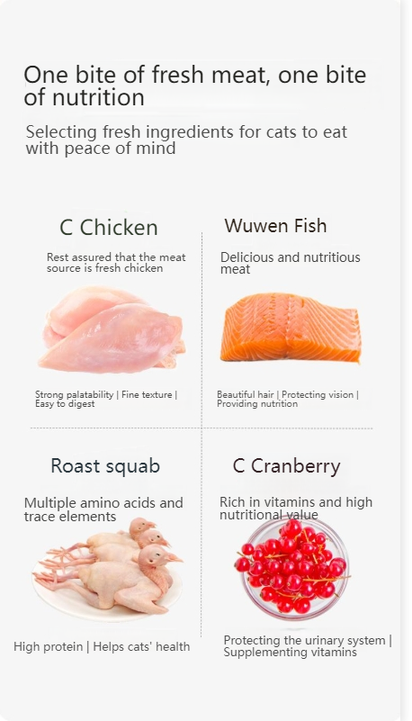 Main food cat food chicken fish meat moisturizing wet food soft canned food young cat interactive-Make In China