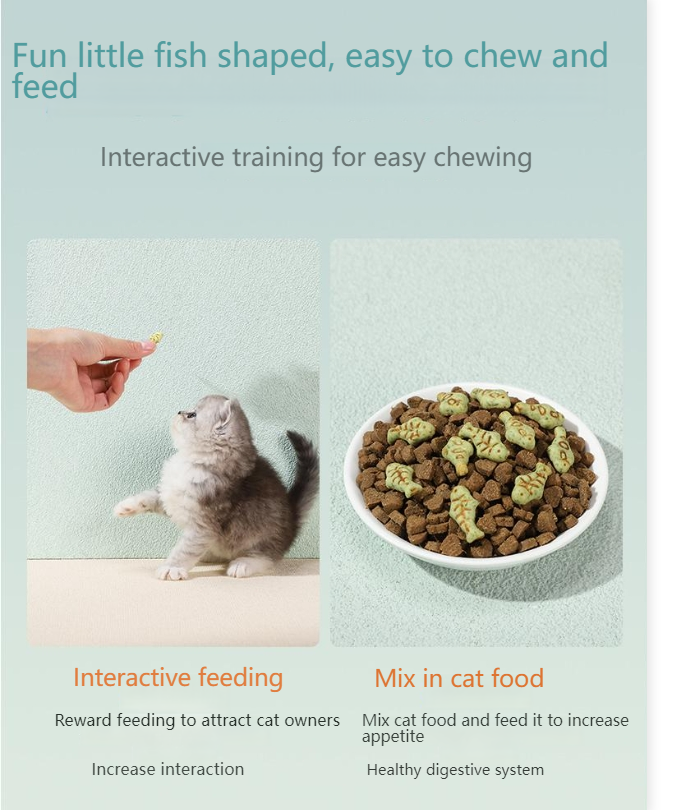 GUAZHOUMU Cat snacks, mint cat biscuits, teeth grinding, teeth health, cat grass, healthy hair removal, hair ball cleaning, nutrition absorption reward-Make In China