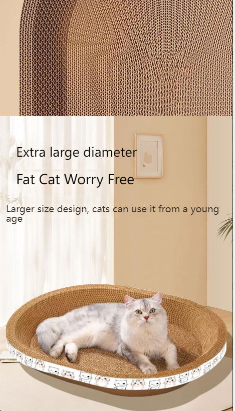 Cat scratching board cat bed integrated wear-resistant and non-chipping oval cat bowl large cat scratching resistant cat supplies-Make In China