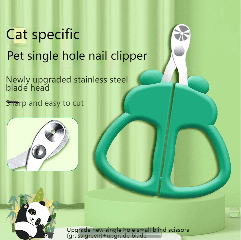 Cat nail scissors round hole porous scissors blood-proof nail clippers kittens, dogs and rabbits novice cats small blind scissors