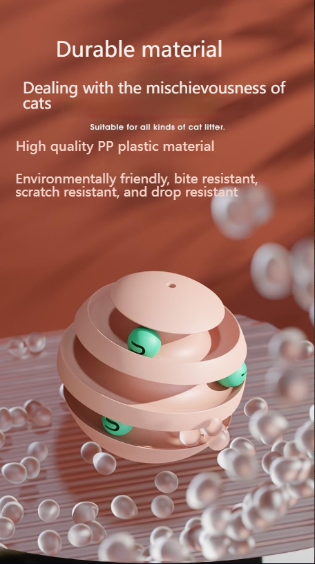 vipdog Plastic toys to amuse cats, self-entertainment toys, tumbler bell ball spherical toys, kitten play toys-Make In China