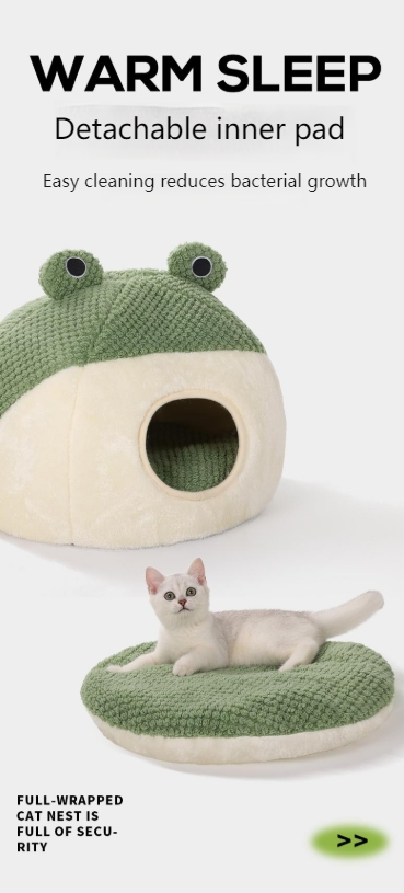 kimpets Cat bed four seasons universal cat and dog bed small dog teddy dog mat cute cat sleeping frog bed-Make In China