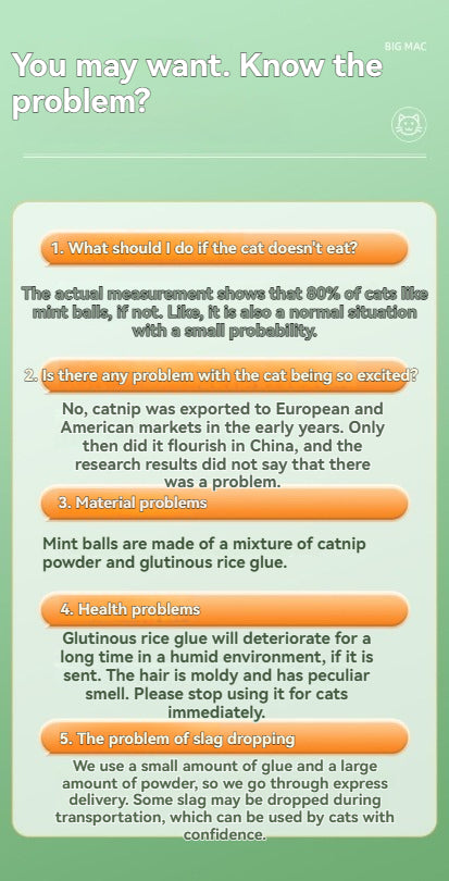 GUAZHOUMU [Pet Equipment] Mint Ball Cat Toy Cat Super Large Self-entertainment Artifact Cat Kitten Cat Toy Stick-Make In China