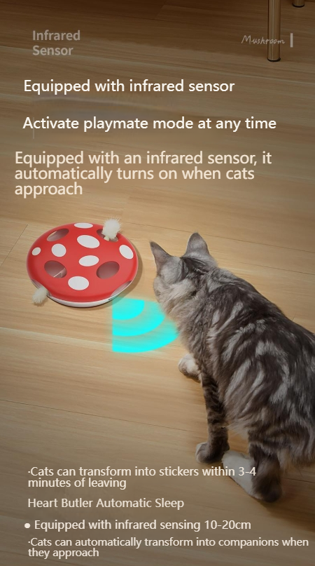 PAKEWAY Mushroom cat toy cat toy kitty toy smart cat cat toy self-entertainment toy-Make In China