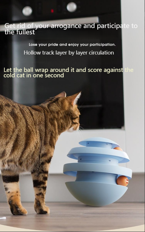 vipdog Plastic toys to amuse cats, self-entertainment toys, tumbler bell ball spherical toys, kitten play toys-Make In China