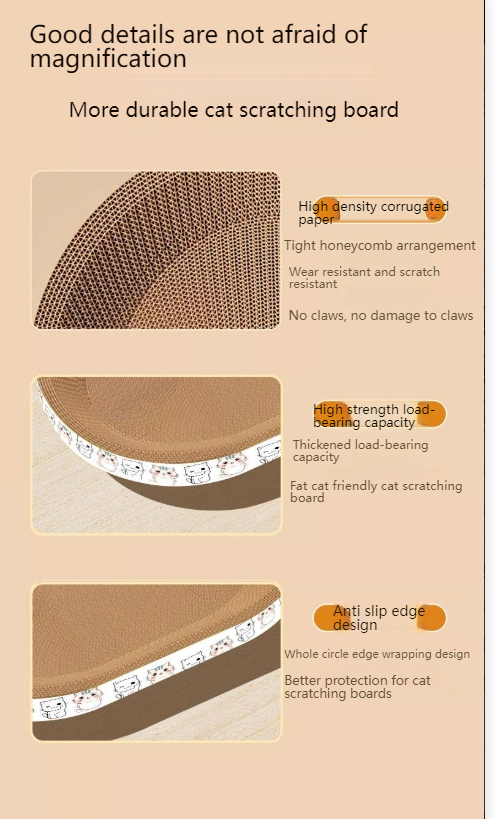 Cat scratching board cat bed integrated wear-resistant and non-chipping oval cat bowl large cat scratching resistant cat supplies-Make In China