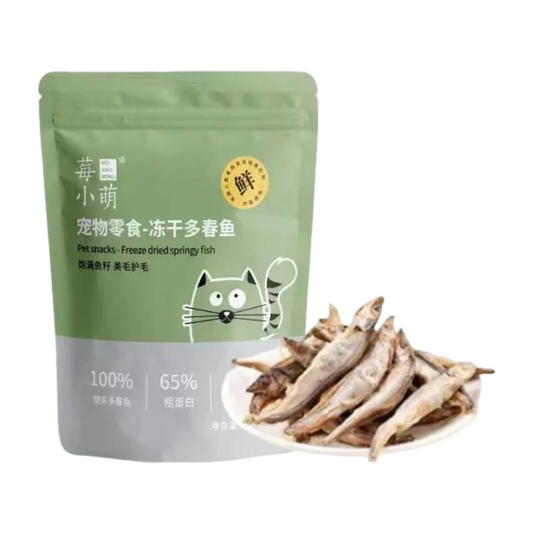 MEIXIAOMENG Cat trace element snacks multi-capelin fish roe cats and dogs universal crispy and delicious nutritious dried fish