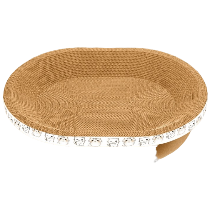 Cat scratching board cat bed integrated wear-resistant and non-chipping oval cat bowl large cat scratching resistant cat supplies-Make In China