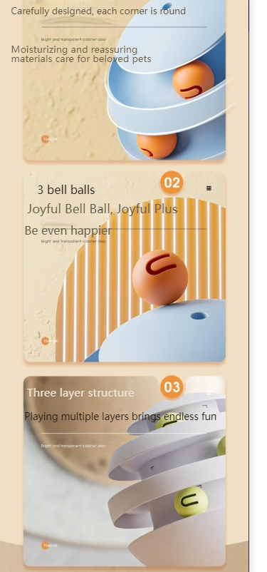 vipdog Plastic toys to amuse cats, self-entertainment toys, tumbler bell ball spherical toys, kitten play toys-Make In China