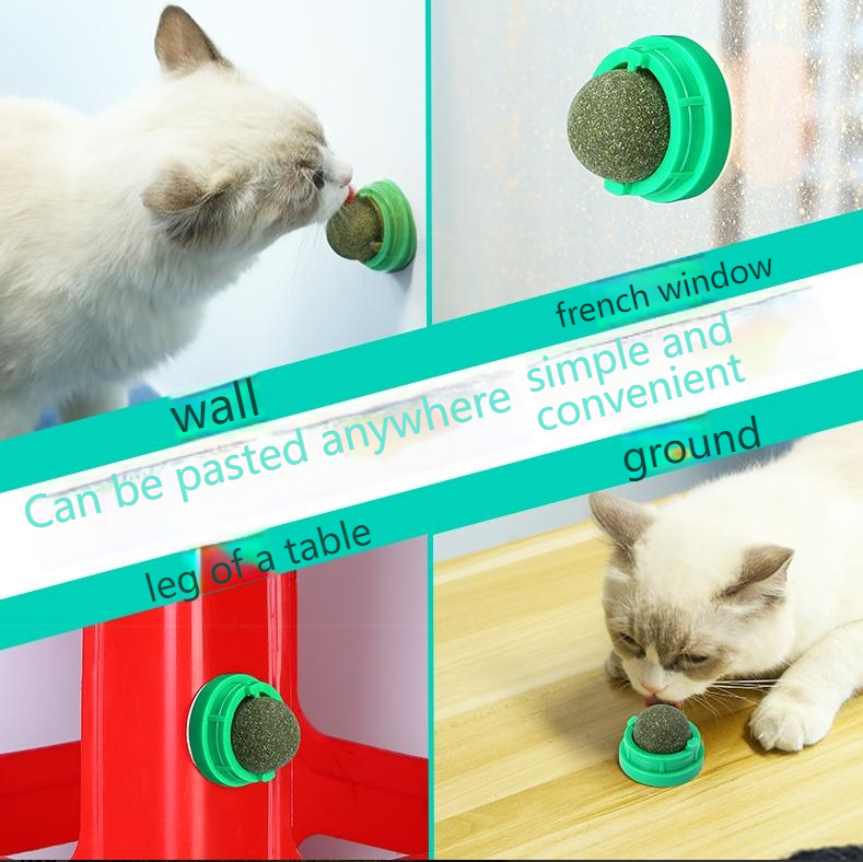 GUAZHOUMU [Pet Equipment] Mint Ball Cat Toy Cat Super Large Self-entertainment Artifact Cat Kitten Cat Toy Stick-Make In China