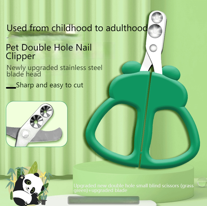 Cat nail scissors round hole porous scissors blood-proof nail clippers kittens, dogs and rabbits novice cats small blind scissors