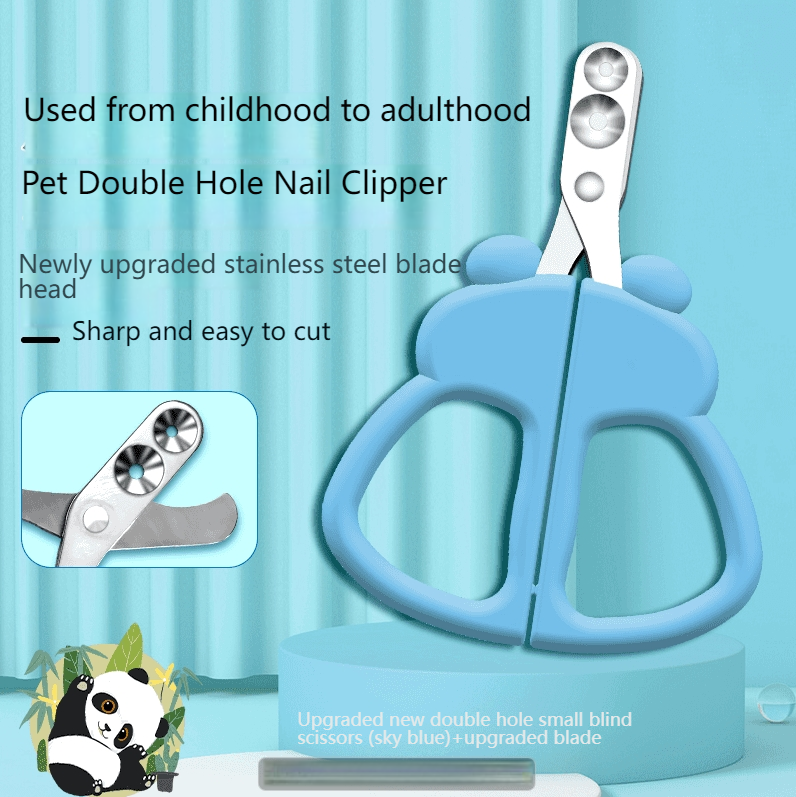 Cat nail scissors round hole porous scissors blood-proof nail clippers kittens, dogs and rabbits novice cats small blind scissors