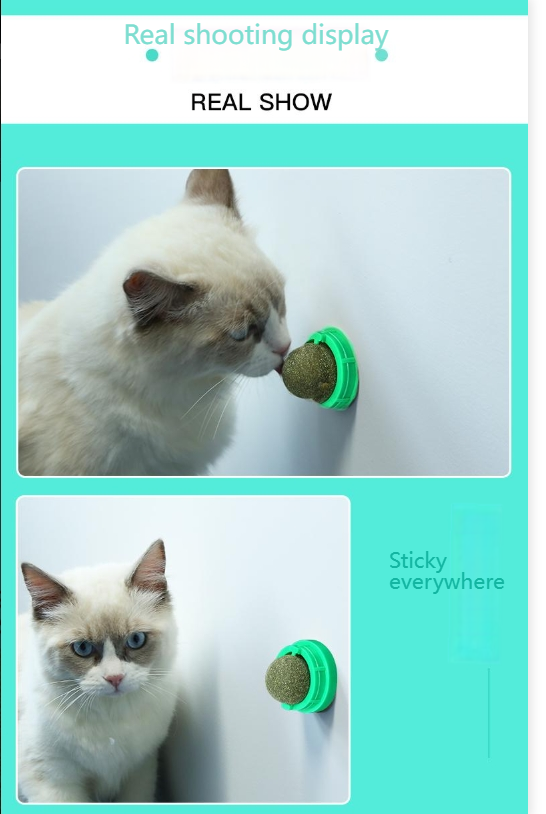 GUAZHOUMU [Pet Equipment] Mint Ball Cat Toy Cat Super Large Self-entertainment Artifact Cat Kitten Cat Toy Stick-Make In China
