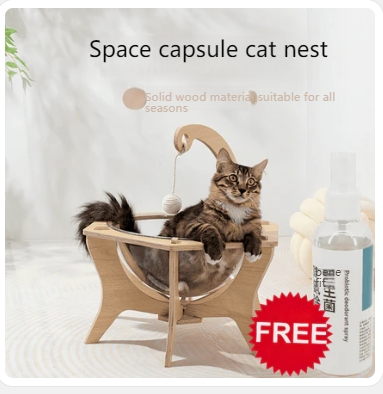 Pet cubic Free-probiotic deodorant spray [Pet equipment] Itcube cat space capsule cat bed building blocks for all seasons, assembled and stable, natural sisal balls