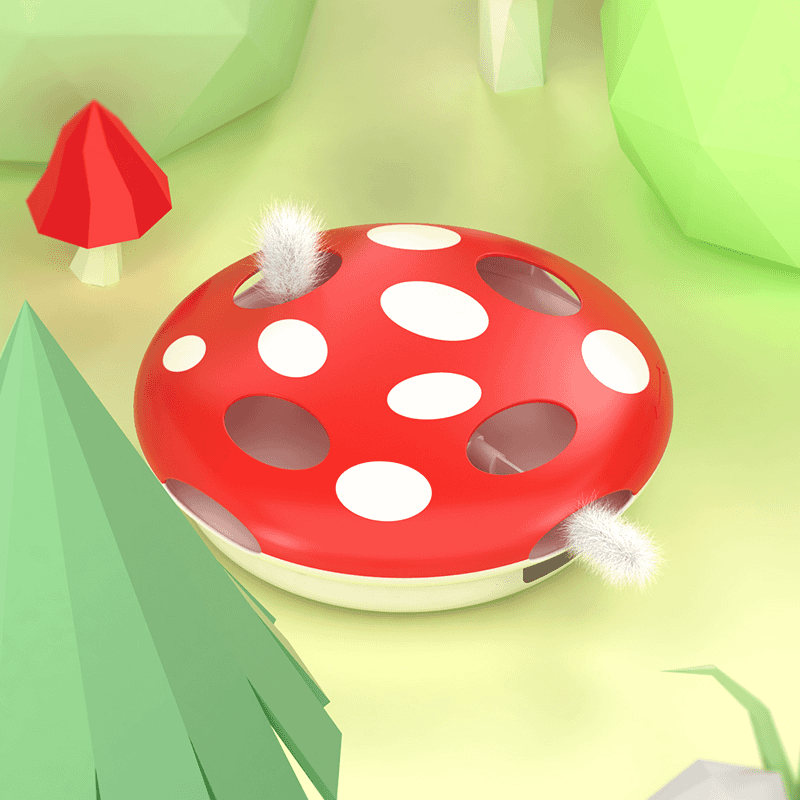 PAKEWAY Mushroom cat toy cat toy kitty toy smart cat cat toy self-entertainment toy-Make In China