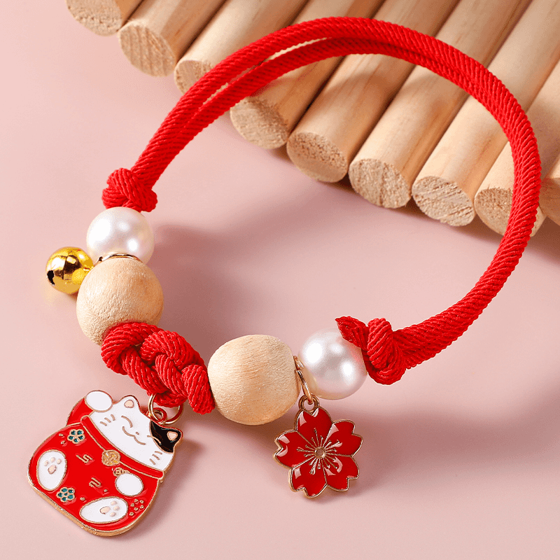 GUAZHOUMULucky cat pet 2025 collar cat collar cat bell camphor wood natural external insect repellent flea and lice-Make In China