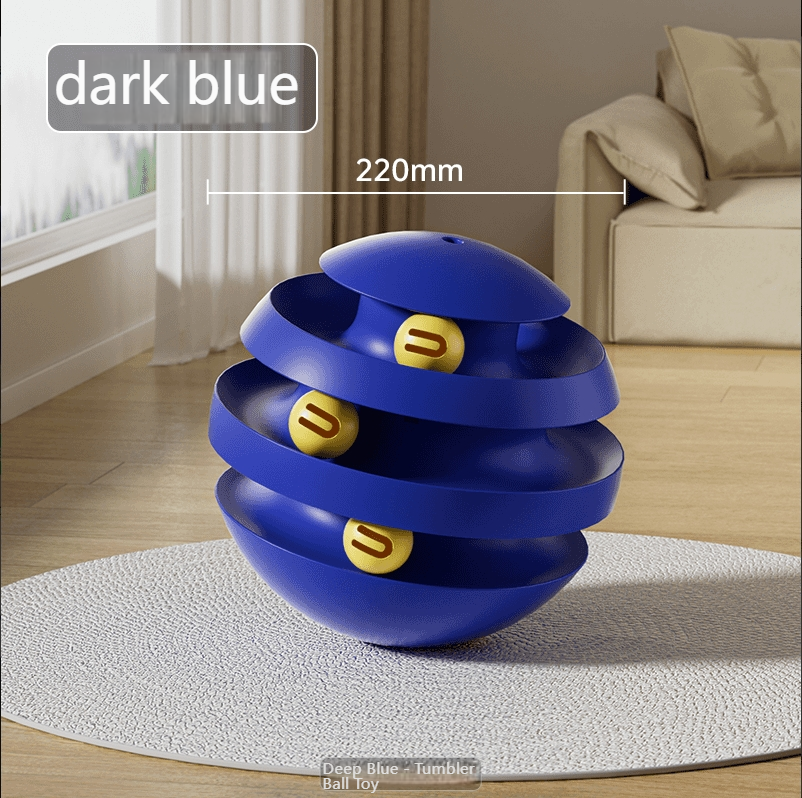 vipdog Plastic toys to amuse cats, self-entertainment toys, tumbler bell ball spherical toys, kitten play toys-Make In China