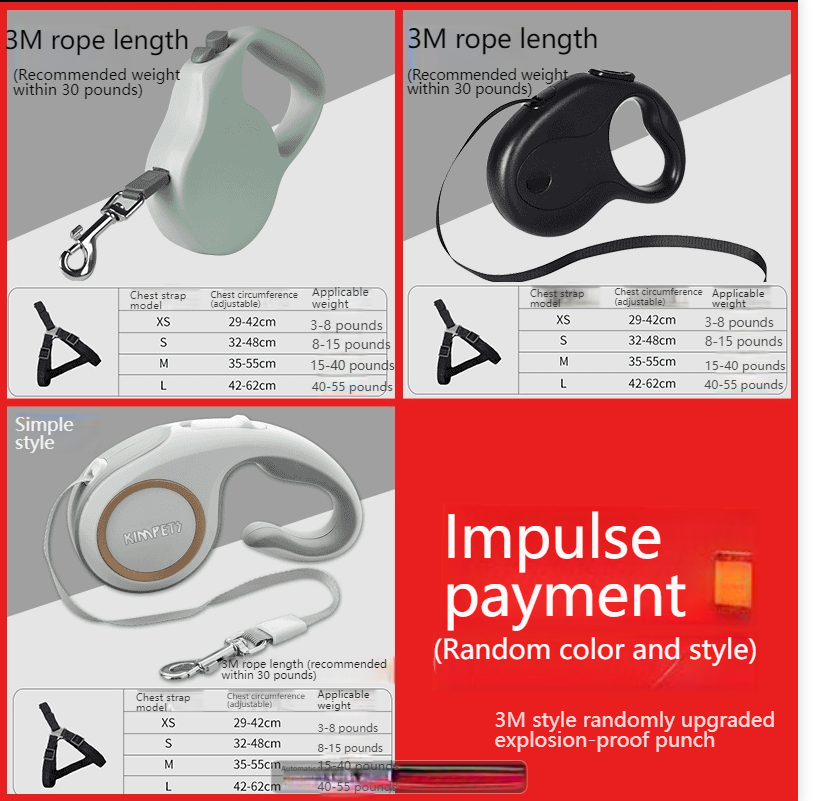 automatic retractable traction rope small and medium-sized dogs-Make In China large dogs out walking dog rope dog chain