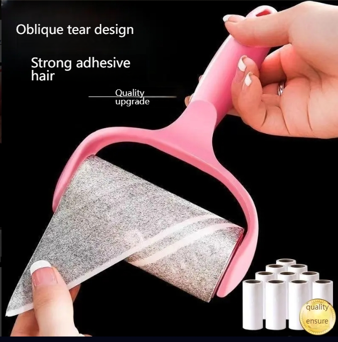 Roller type sticky paper roller brush hair suction tube roller shovel shit officer roller felt replacement paper strong hair sticking device