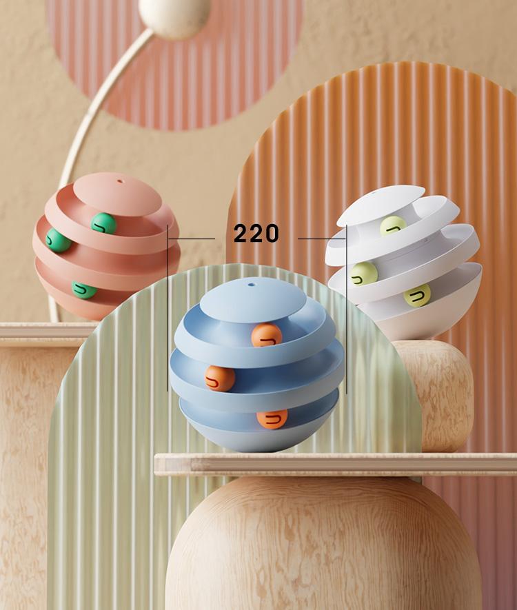 vipdog Plastic toys to amuse cats, self-entertainment toys, tumbler bell ball spherical toys, kitten play toys-Make In China