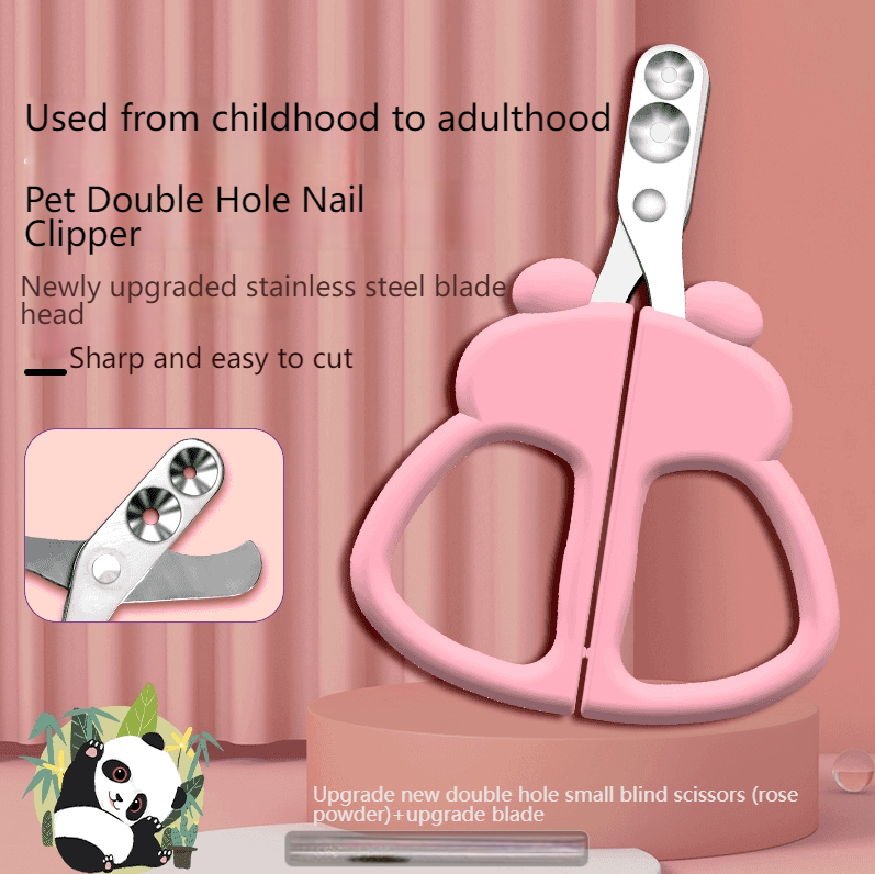 Cat nail scissors round hole porous scissors blood-proof nail clippers kittens, dogs and rabbits novice cats small blind scissors