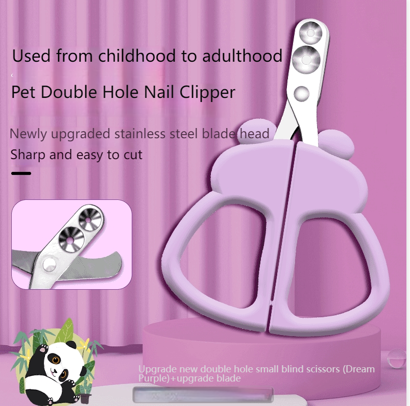 Cat nail scissors round hole porous scissors blood-proof nail clippers kittens, dogs and rabbits novice cats small blind scissors