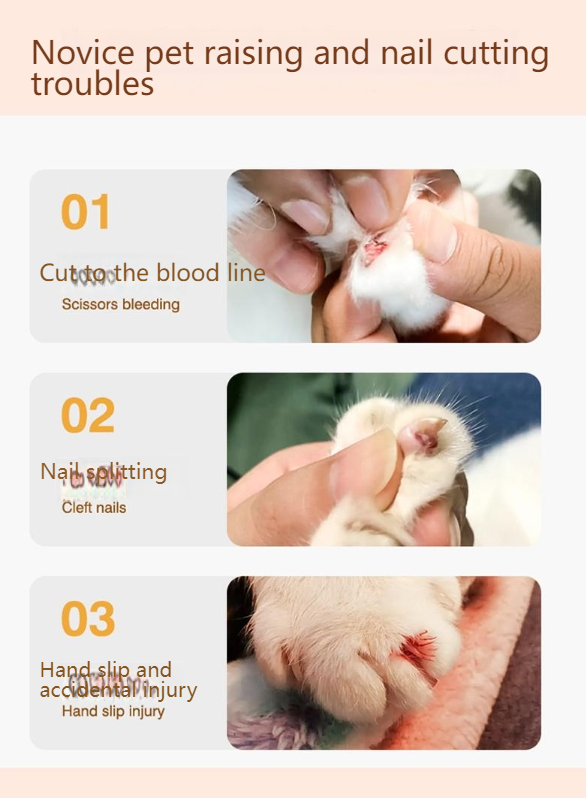Cat nail scissors round hole porous scissors blood-proof nail clippers kittens, dogs and rabbits novice cats small blind scissors
