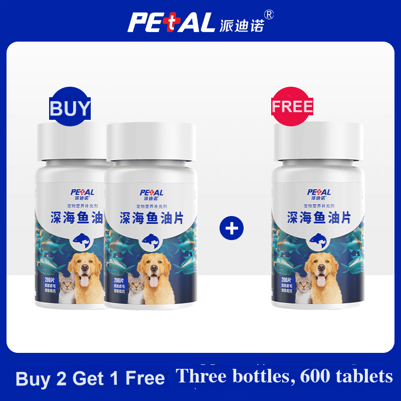 Petino[Pet Equipment] Pet deep sea fish oil tablets for cats and dogs to supplement nutrition, relieve hair loss and enhance health-Make In China