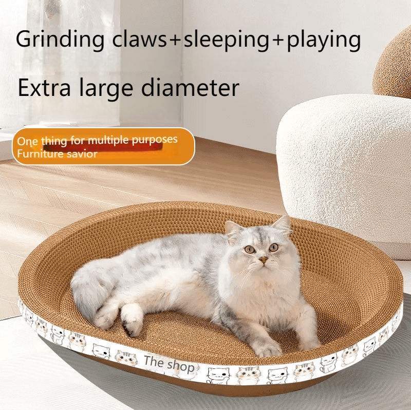 Cat scratching board cat bed integrated wear-resistant and non-chipping oval cat bowl large cat scratching resistant cat supplies-Make In China