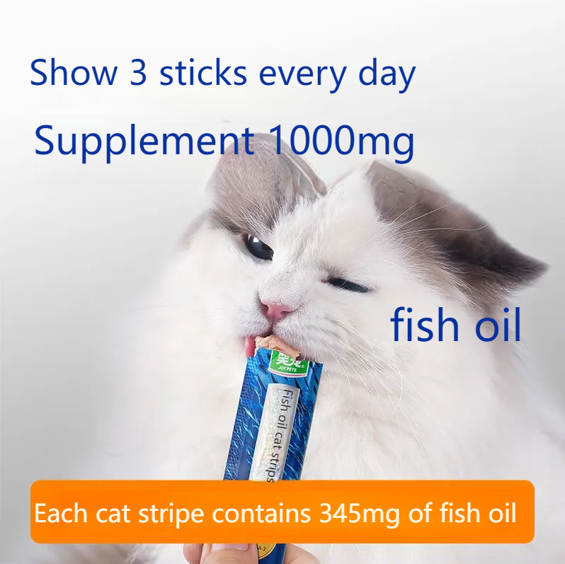 JOY PETS salmon fish oil Cat treat stick beauty hair skin care cat snacks pet supplies cat food pet wet food bag-Make In China