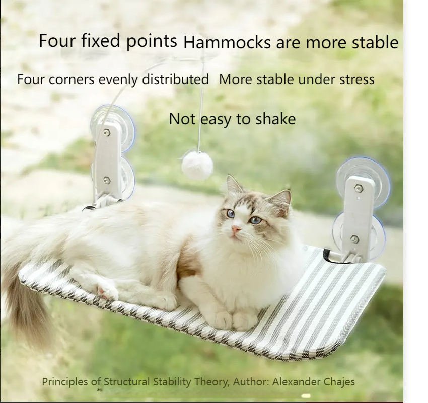 hipidog Cat hammock play and sleep all in one comfortable cat hammock cat bed cat teasing stick toy all in one pet bed-Make In China