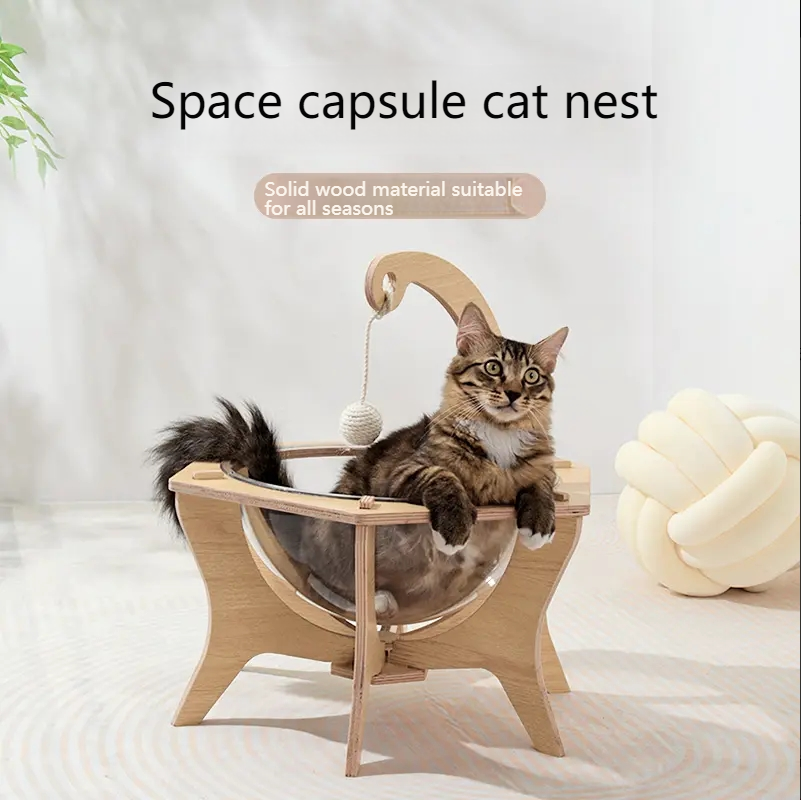 Pet cubic Free-probiotic deodorant spray [Pet equipment] Itcube cat space capsule cat bed building blocks for all seasons, assembled and stable, natural sisal balls